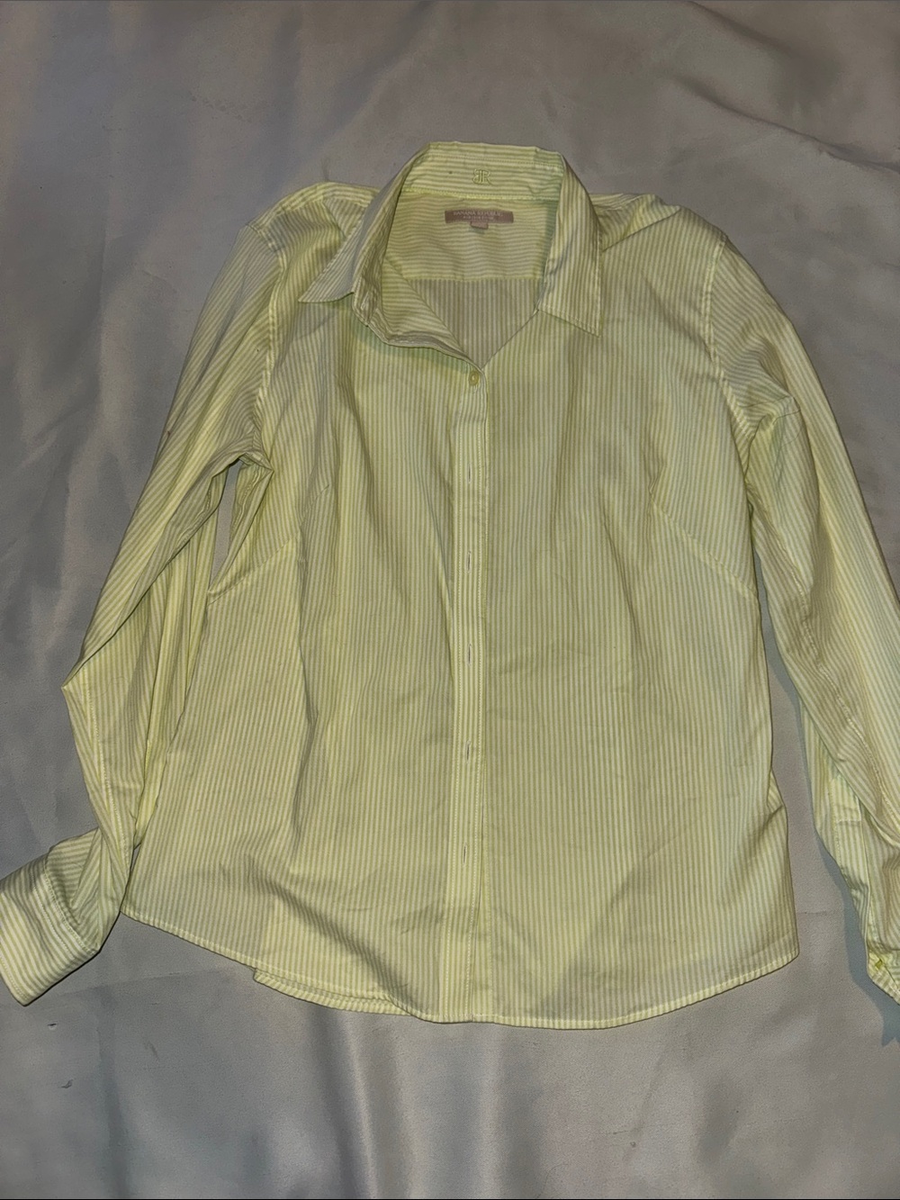 Banana Republic Yellow Striped Men's Dress Shirt